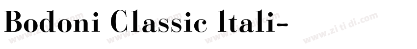 Bodoni Classic ltali字体转换